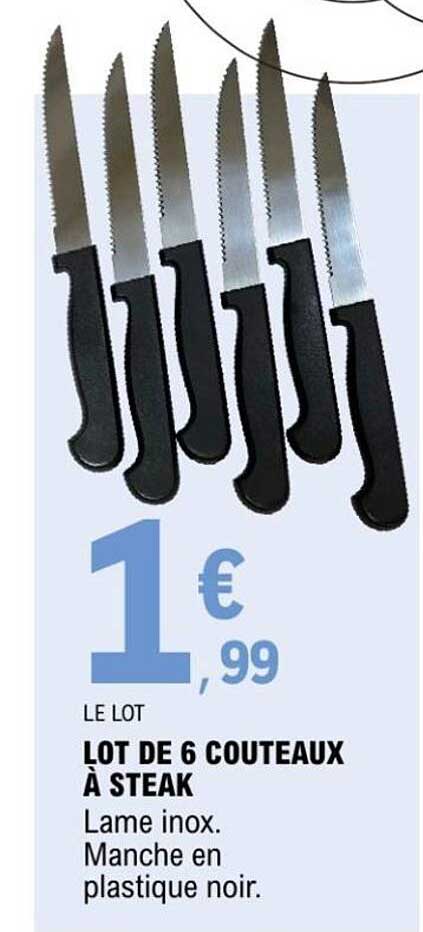 LOT DE 6 COUTEAUX À STEAK