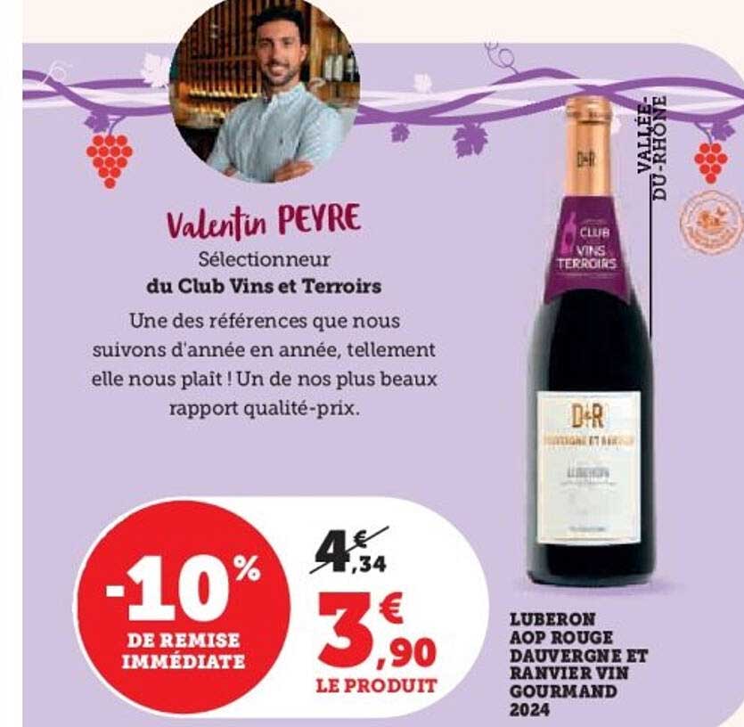 Luberon AOP Rouge Dauvergne et Ranvier Vin Gourmand 2024