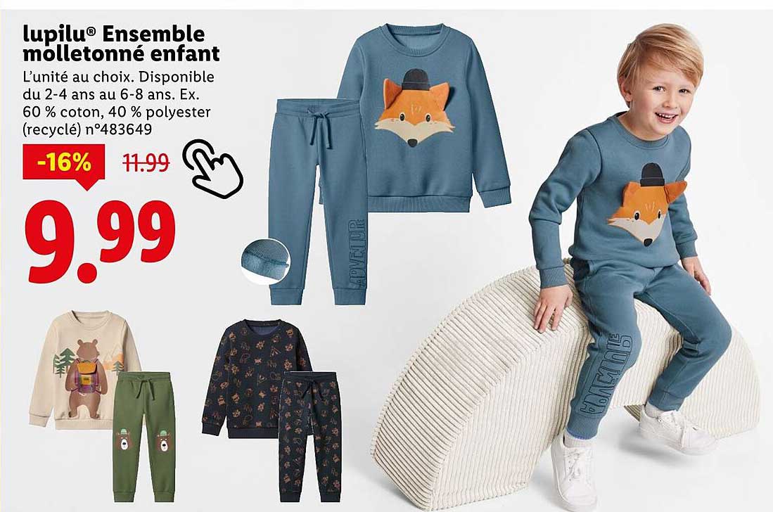 lupilu® Ensemble molletonné enfant