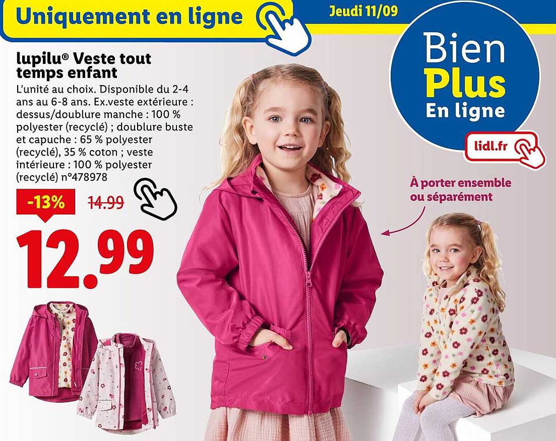 lupilu® Veste tout temps enfant