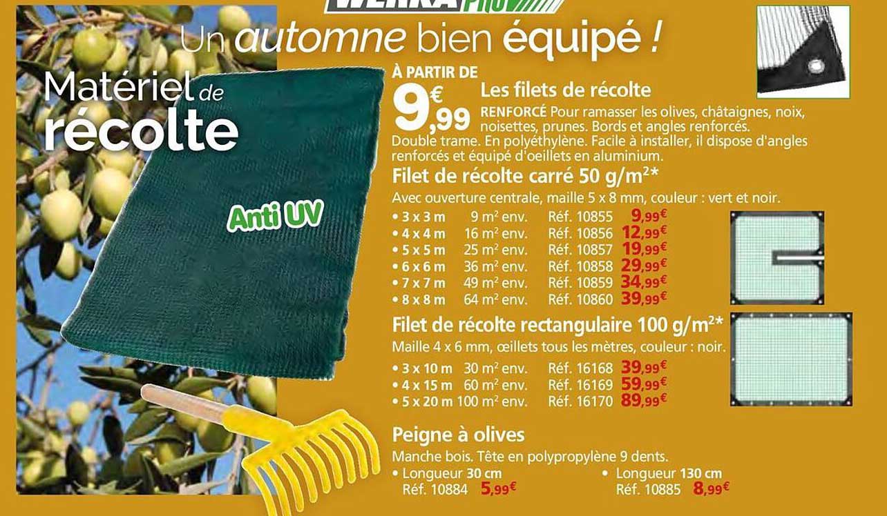 Matériel de récolte