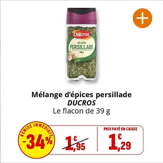 Mélange d'épices persillade DUCROS Le flacon de 39 g