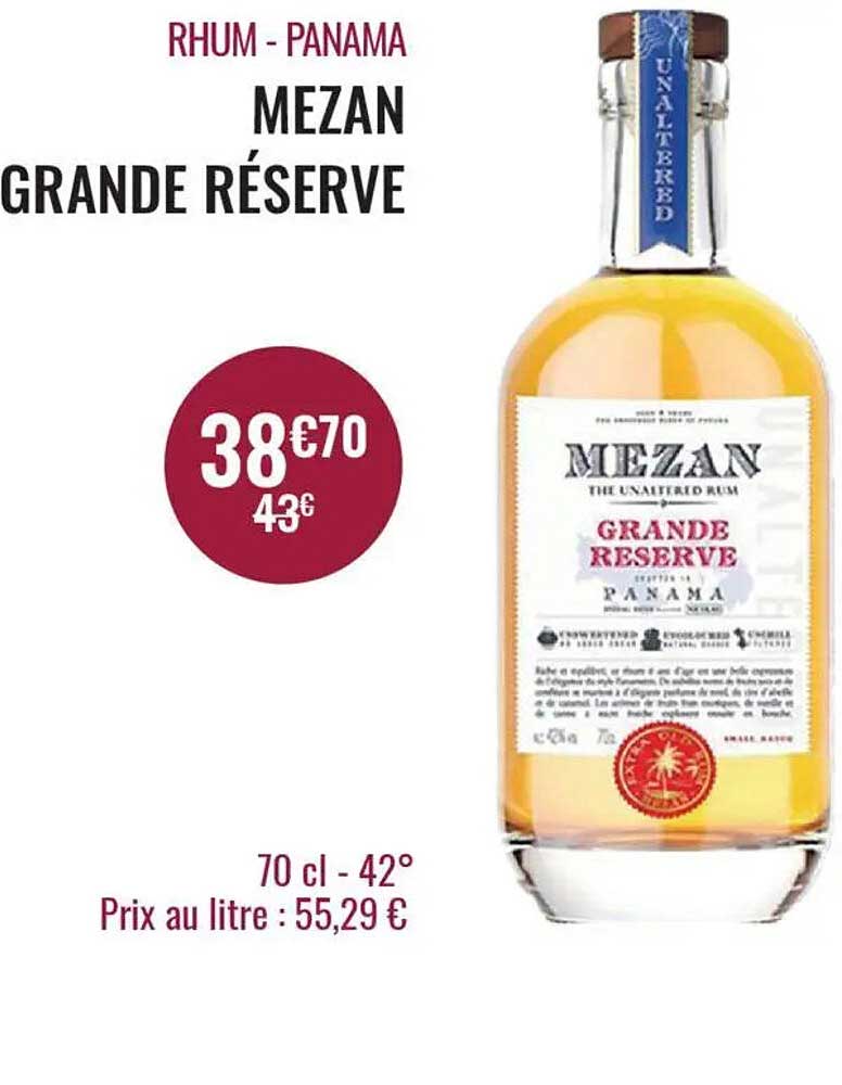 Mezan Grande Réserve - Rhum Panama