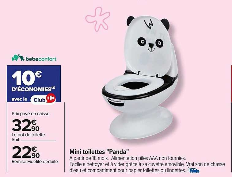Mini toilettes 'Panda'