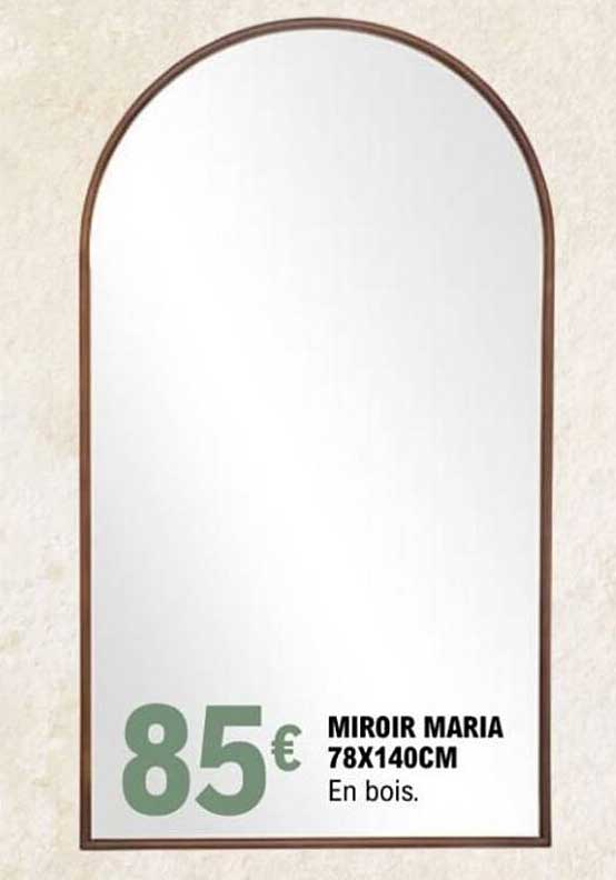 MIROIR MARIA 78X140CM En bois.