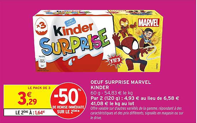 OEUF SURPRISE MARVEL KINDER