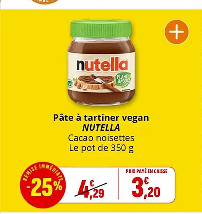 Pâte à tartiner vegan NUTELLA