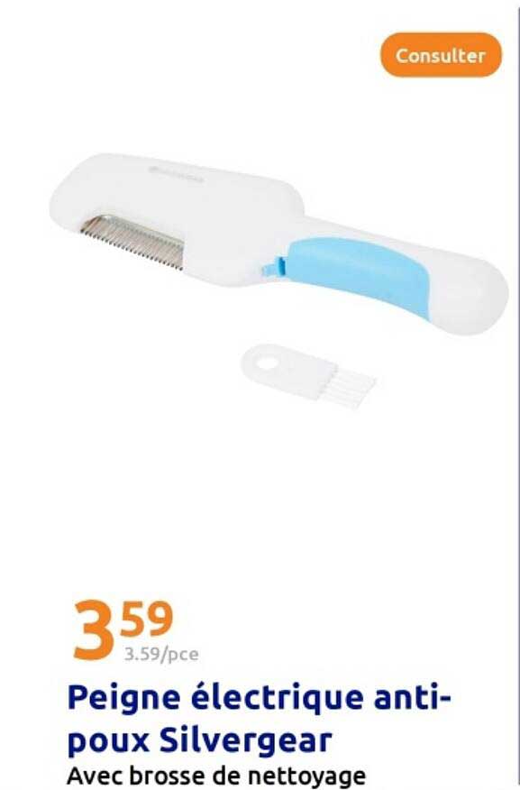 Peigne électrique anti-poux Silvergear
