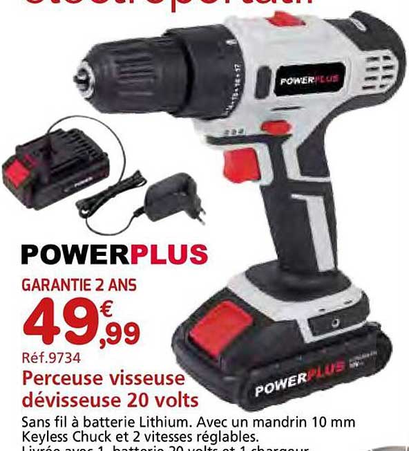 Perceuse visseuse dévisseuse 20 volts