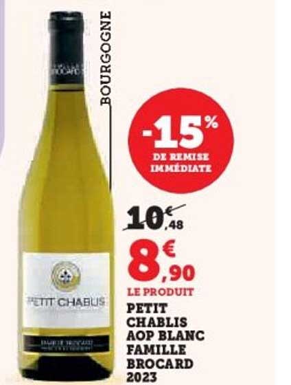 PETIT CHABLIS AOP BLANC FAMILLE BROCARD 2023