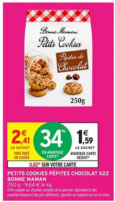 PETITS COOKIES PÉPITES CHOCOLAT X22