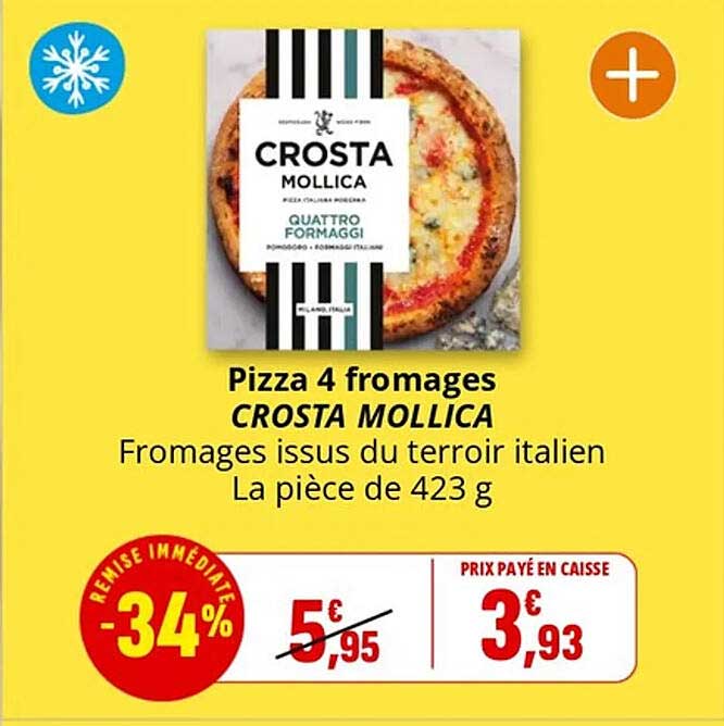Pizza 4 fromages CROSTA MOLLICA