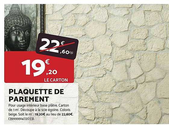 PLAQUETTE DE PAREMENT