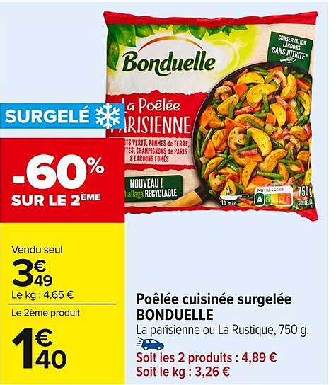 Poêlée cuisinée surgelée BONDUELLE