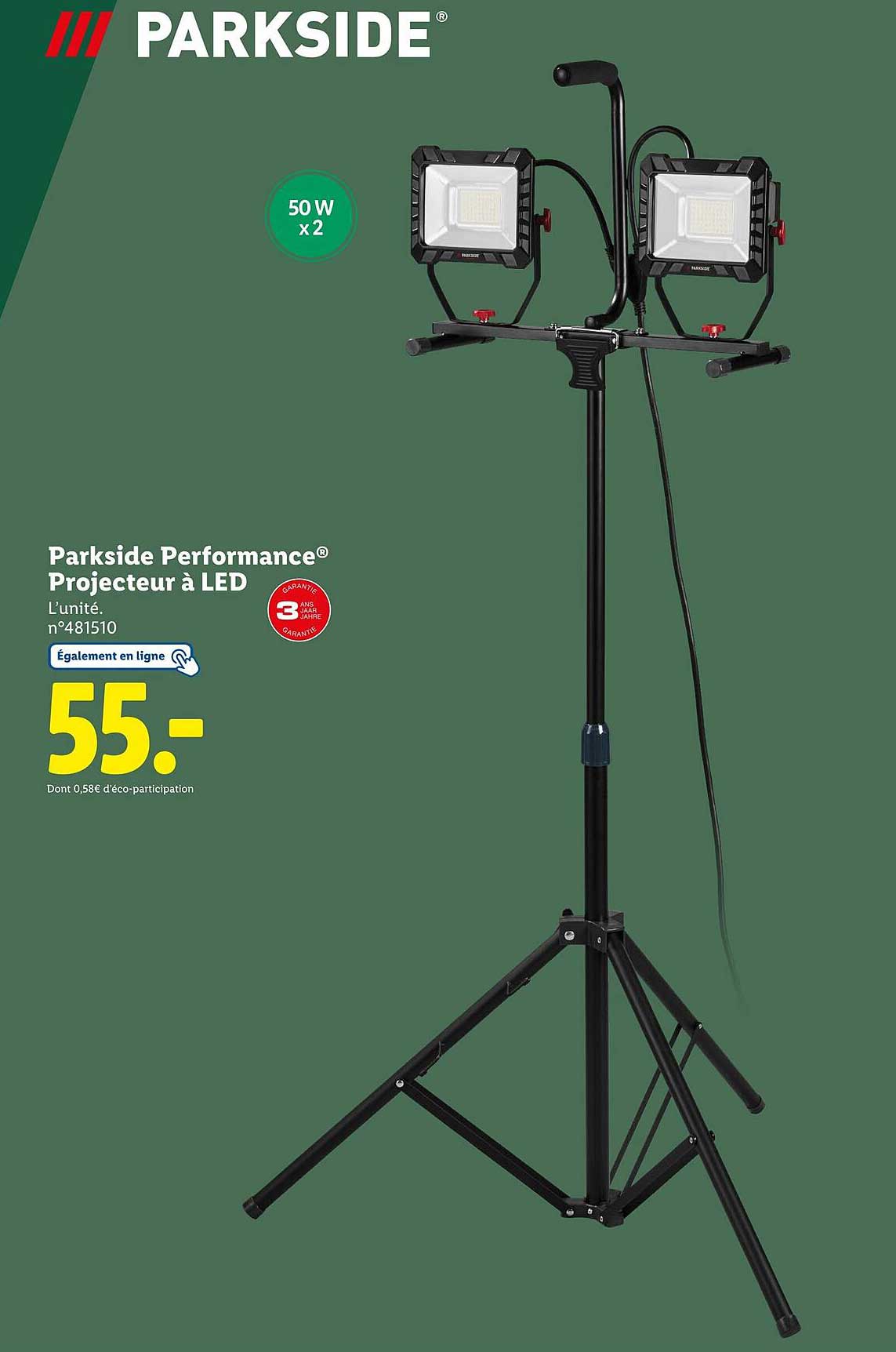 Projecteur à LED Parkside Performance®