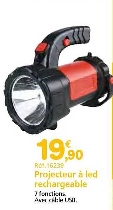 Projecteur à led rechargeable