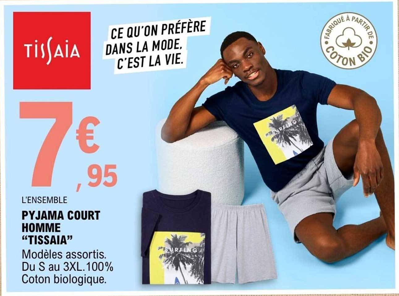 PYJAMA COURT HOMME "TISSAIA"