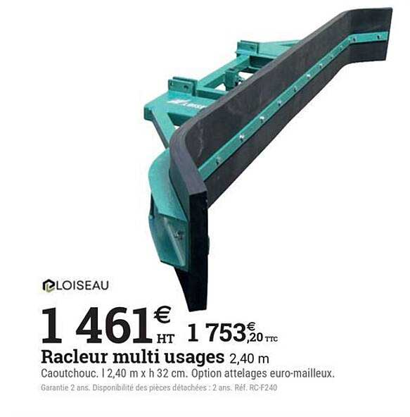 Racleur multi usages 2,40 m