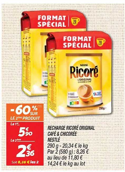 RECHARGE RICORÉ ORIGINAL CAFÉ & CHICORÉE NESTLÉ