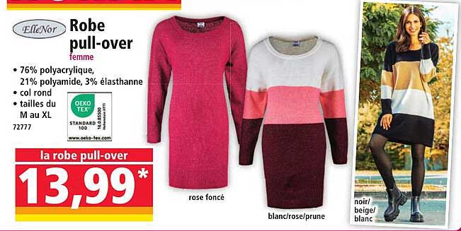 Robe pull-over femme