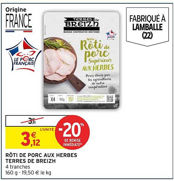 RÔTI DE PORC AUX HERBES TERRES DE BREIZH
