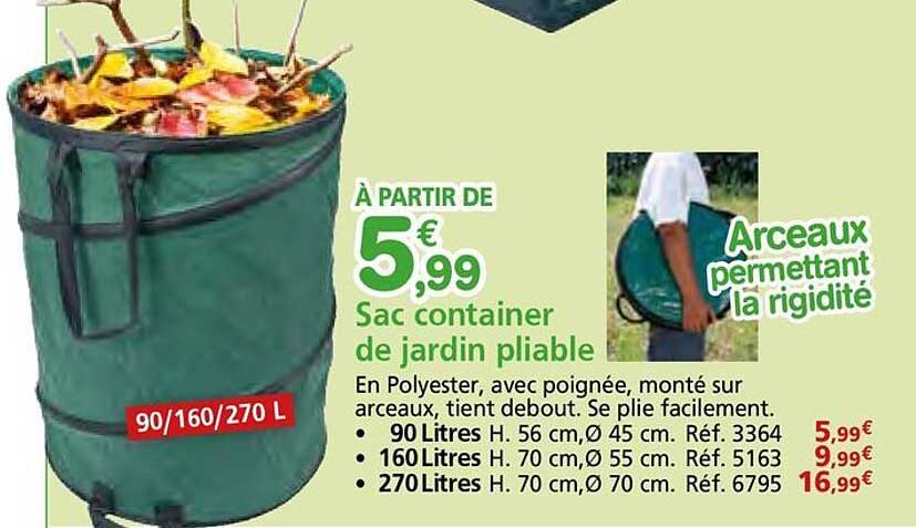 Sac container de jardin pliable