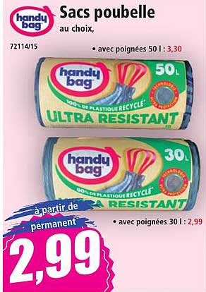 Sacs poubelle au choix