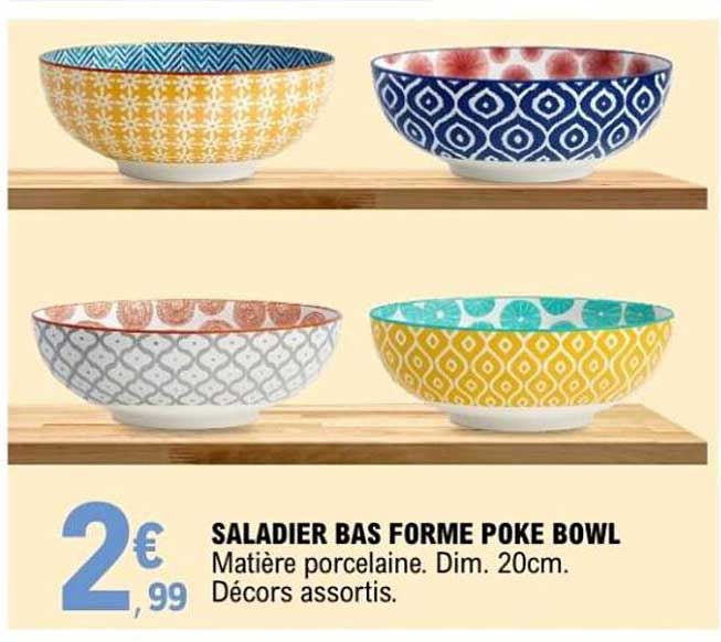 SALADIER BAS FORME POKE BOWL