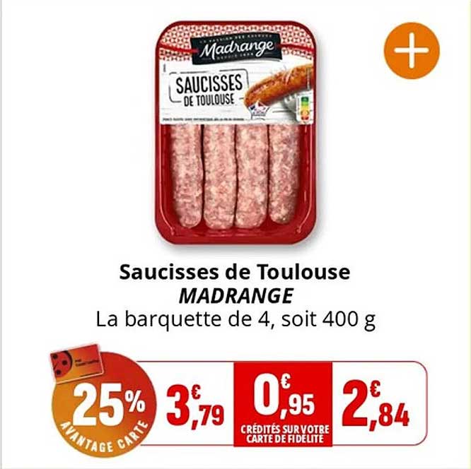 Saucisses de Toulouse MADRANGE