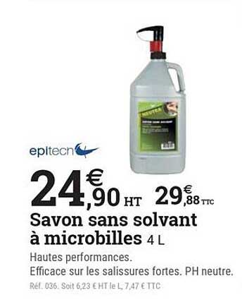 Savon sans solvant à microbilles 4 L