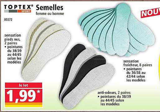 Semelles femme ou homme