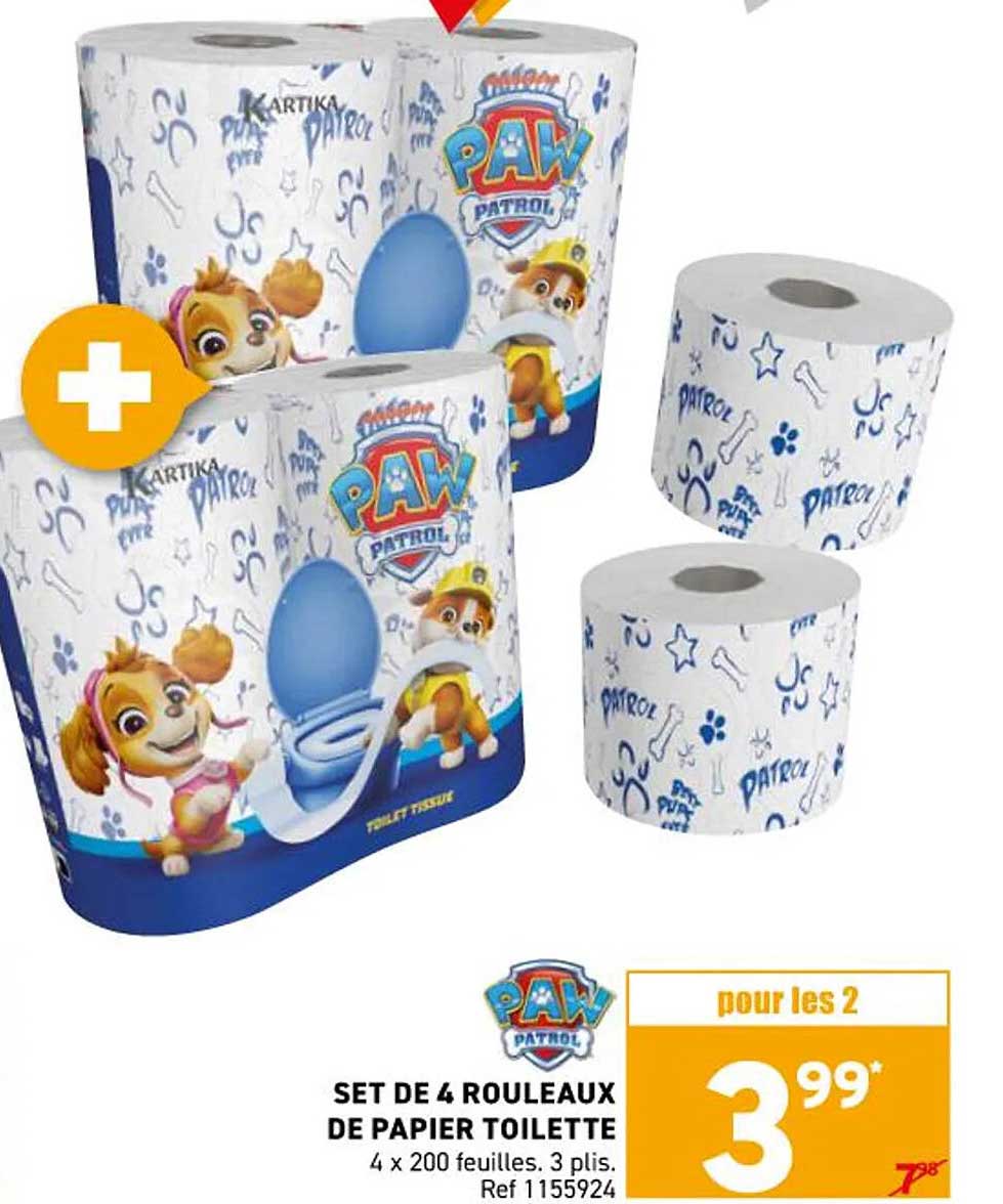 SET DE 4 ROULEAUX DE PAPIER TOILETTE