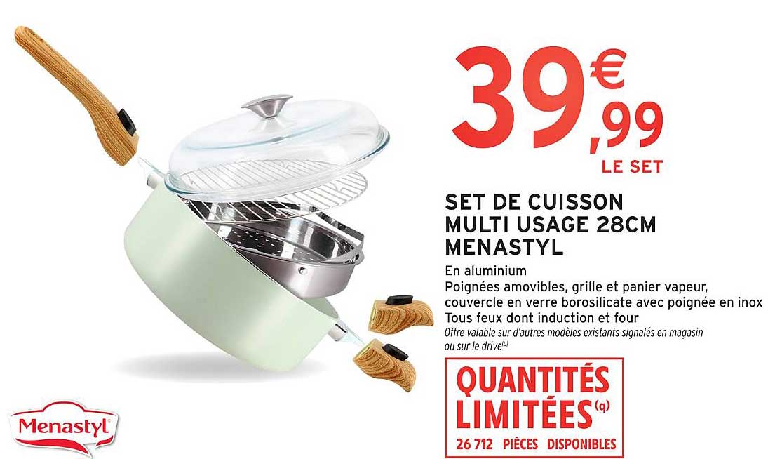 SET DE CUISSON MULTI USAGE 28CM MENASTYL
