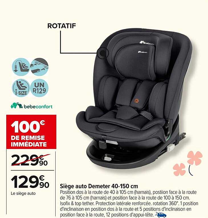 Siège auto Demeter 40-150 cm