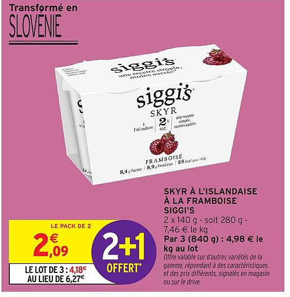 SKYR À L'ISLANDAISE À LA FRAMBOISE SIGGI'S