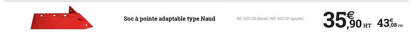 Soc à pointe adaptable type Naud