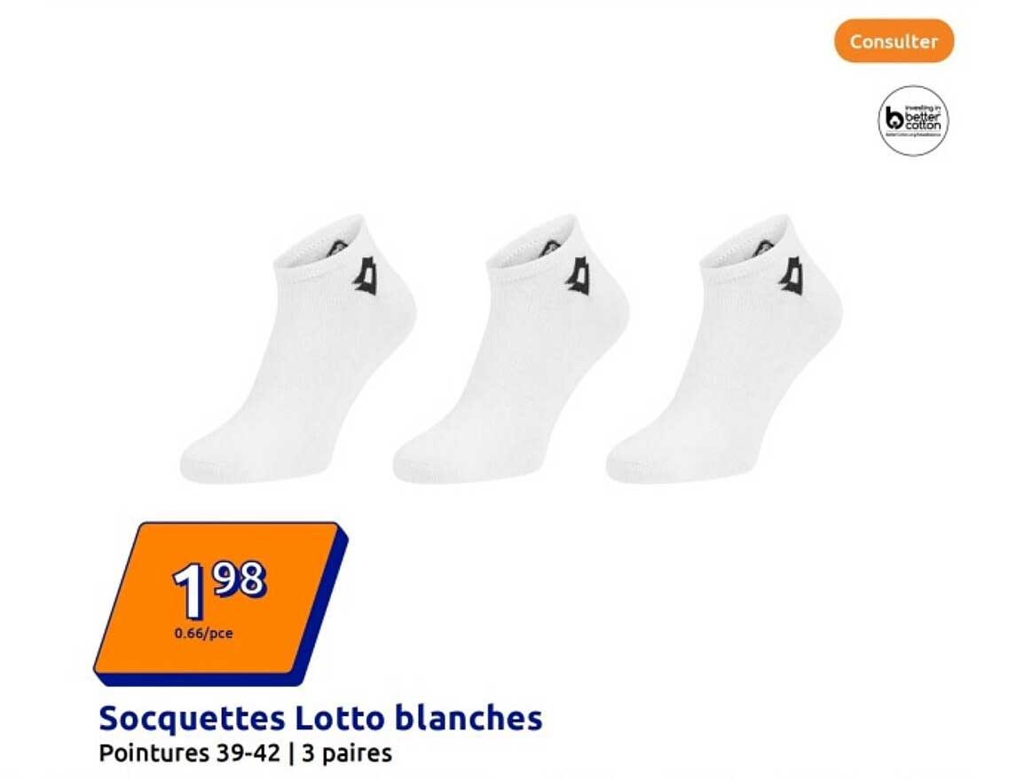 Socquettes Lotto blanches