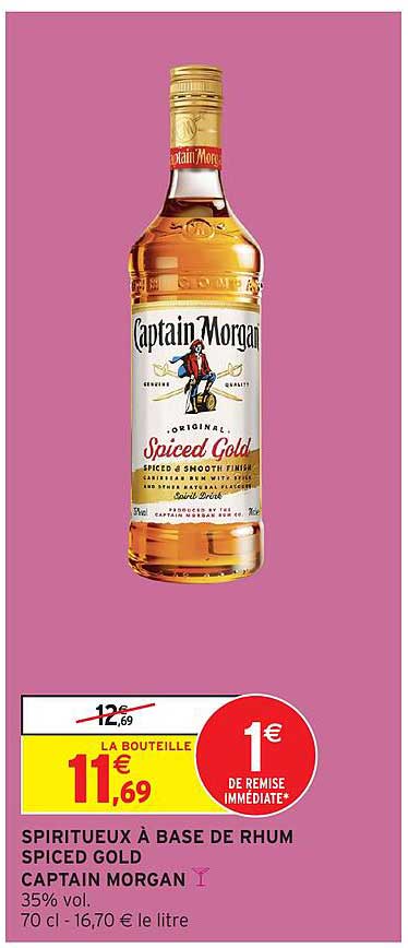 SPIRITUEUX À BASE DE RHUM SPICED GOLD CAPTAIN MORGAN