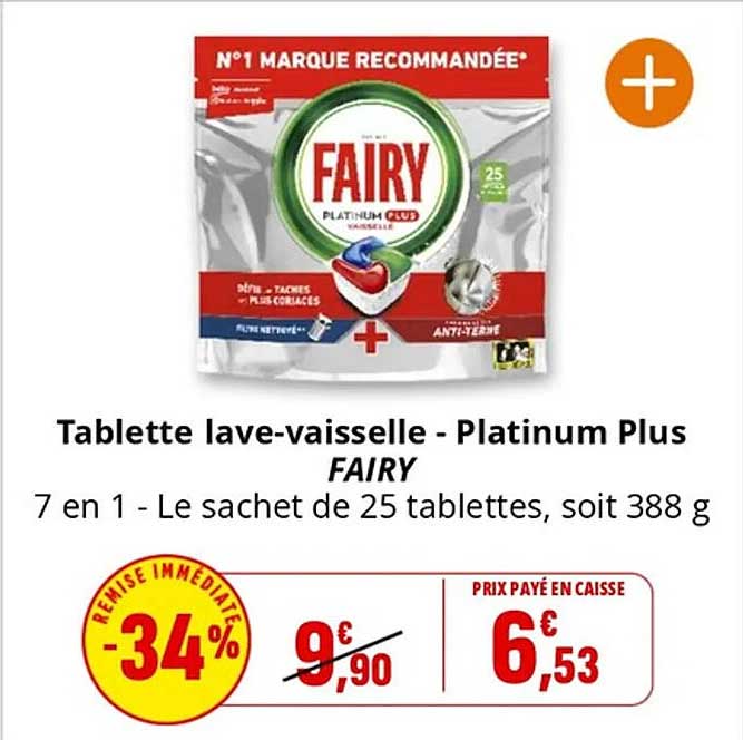 Tablette lave-vaisselle - Platinum Plus FAIRY