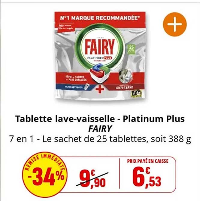 Tablette lave-vaisselle - Platinum Plus FAIRY