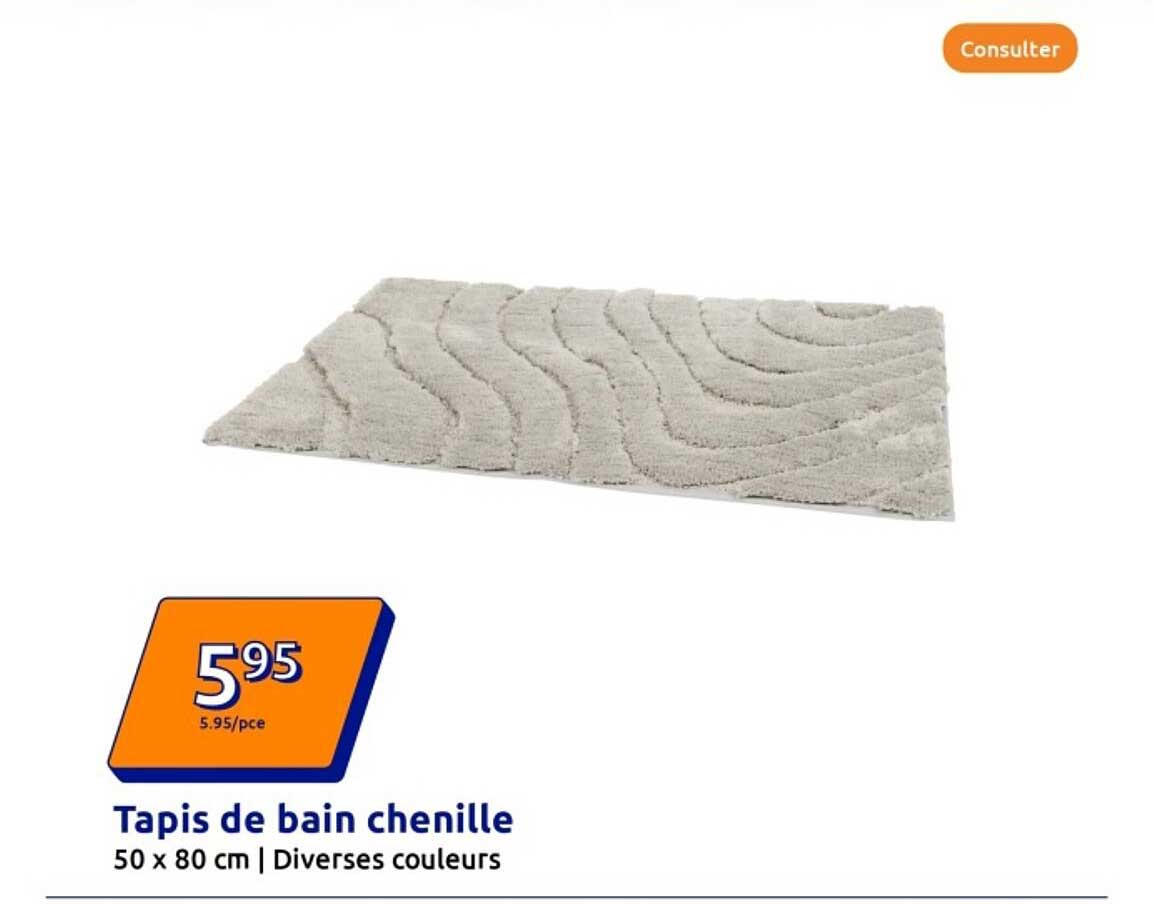 Tapis de bain chenille