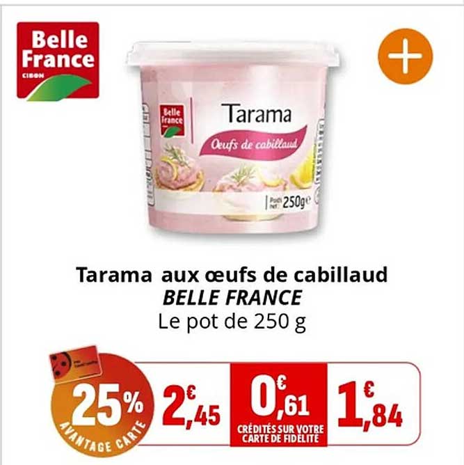 Tarama aux œufs de cabillaud BELLE FRANCE