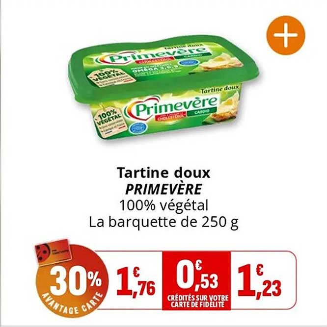 Tartine doux PRIMEVÈRE 100% végétal
