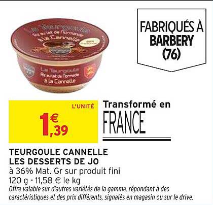 TEURGOULE CANNELLE LES DESSERTS DE JO