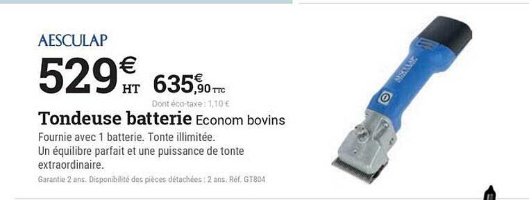 Tondeuse batterie Econom bovins