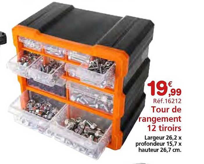 Tour de rangement 12 tiroirs