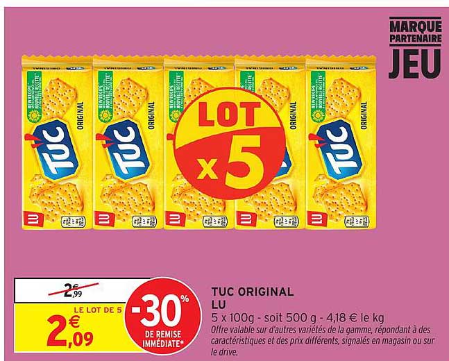 TUC ORIGINAL - LOT x 5