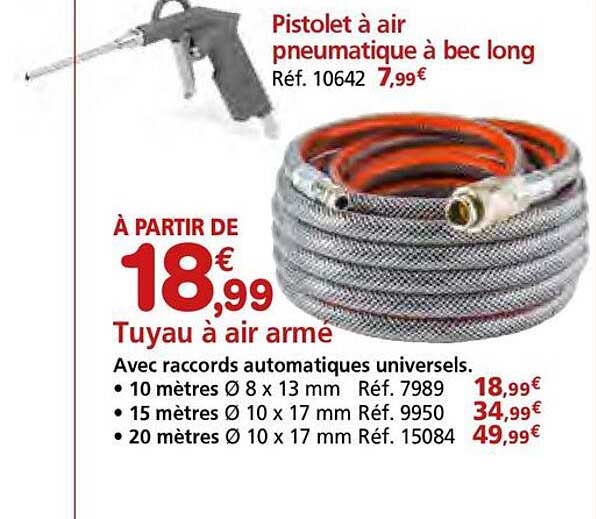 Tuyau à air armé