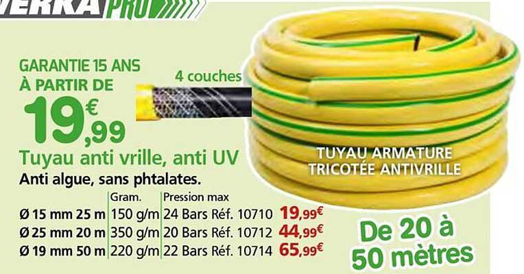 Tuyau anti vrille, anti UV