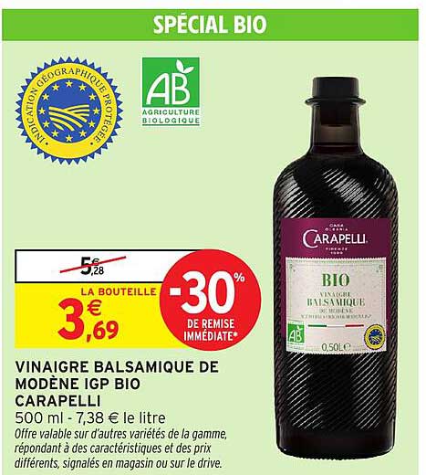 VIN AIGRE BALSAMIQUE DE MODÈNE IGP BIO CARAPELLI